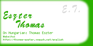 eszter thomas business card